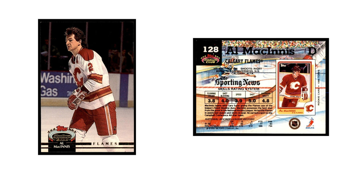 1992 Stadium Club Al MacInnis Hockey Cards #128