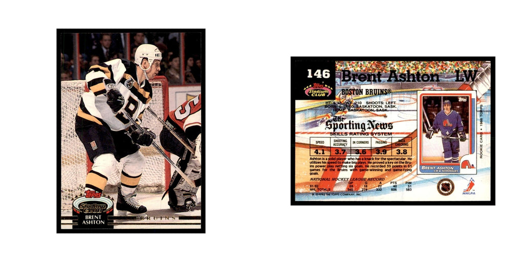 1992 Stadium Club Brent Ashton Hockey Cards #146