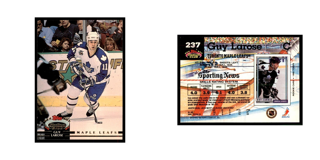 1992 Stadium Club Guy Larose Hockey Cards #237