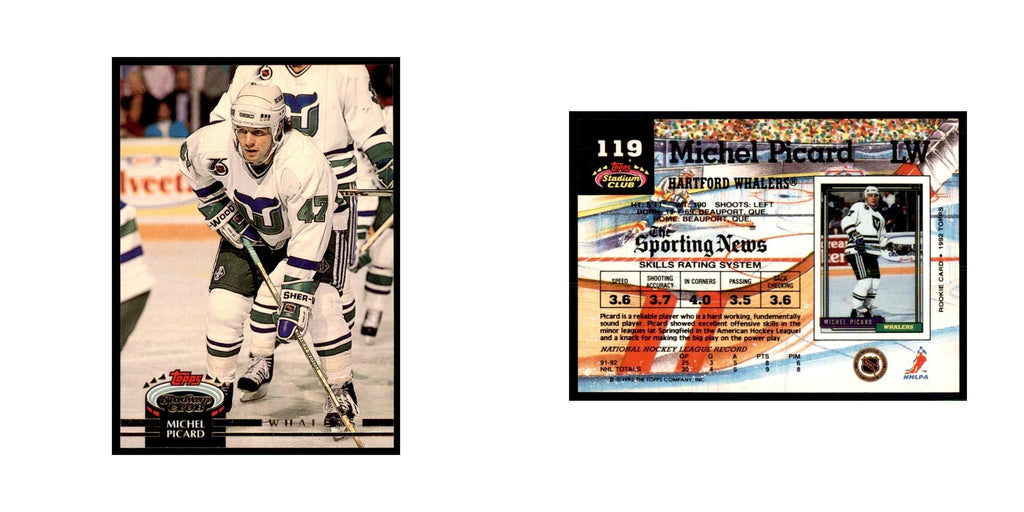 1992 Stadium Club Michel Picard Hockey Cards #119