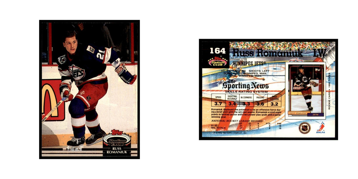 1992 Stadium Club Russ Romaniuk Hockey Cards #164