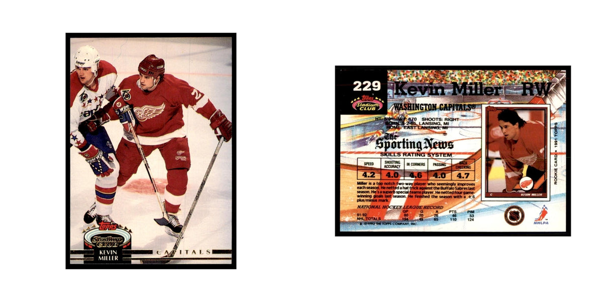 1992 Stadium Club Kevin Miller Hockey Cards #229