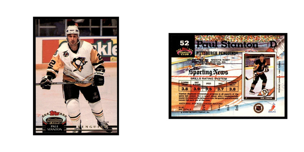 1992 Stadium Club Paul Stanton Hockey Cards #52