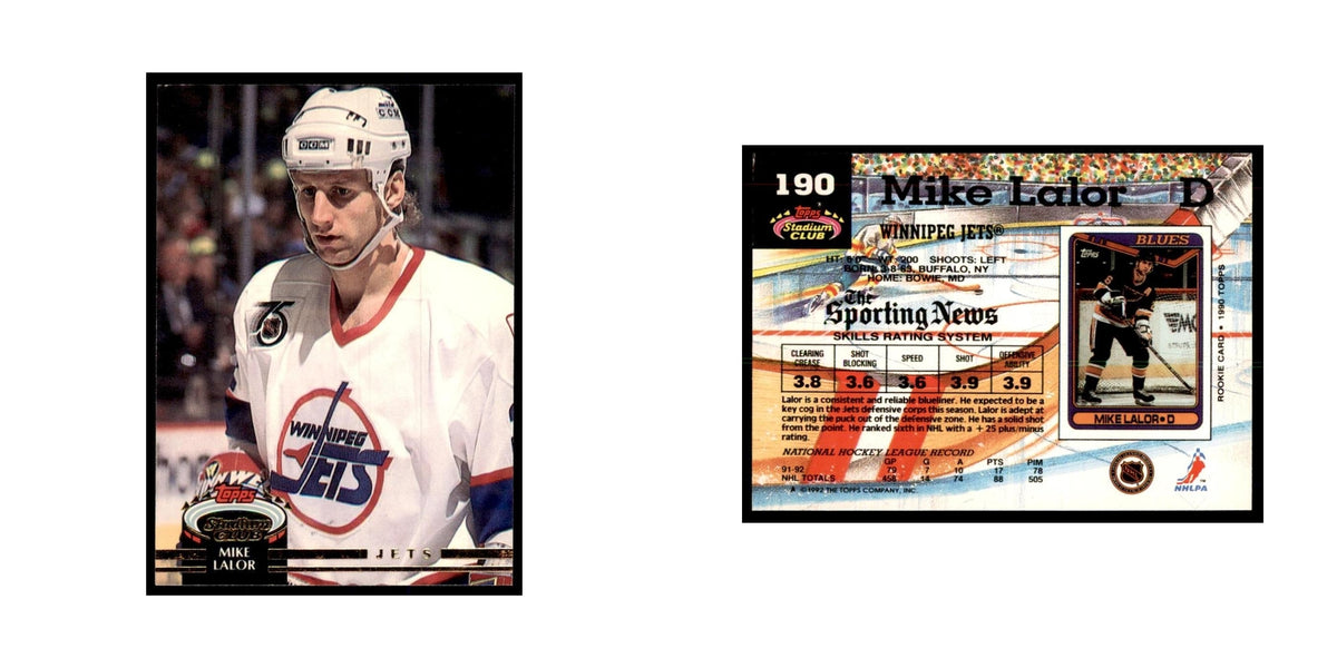 1992 Stadium Club Mike Lalor Hockey Cards #190