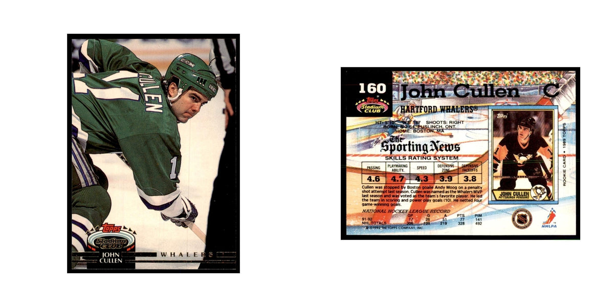 1992 Stadium Club John Cullen Hockey Cards #160