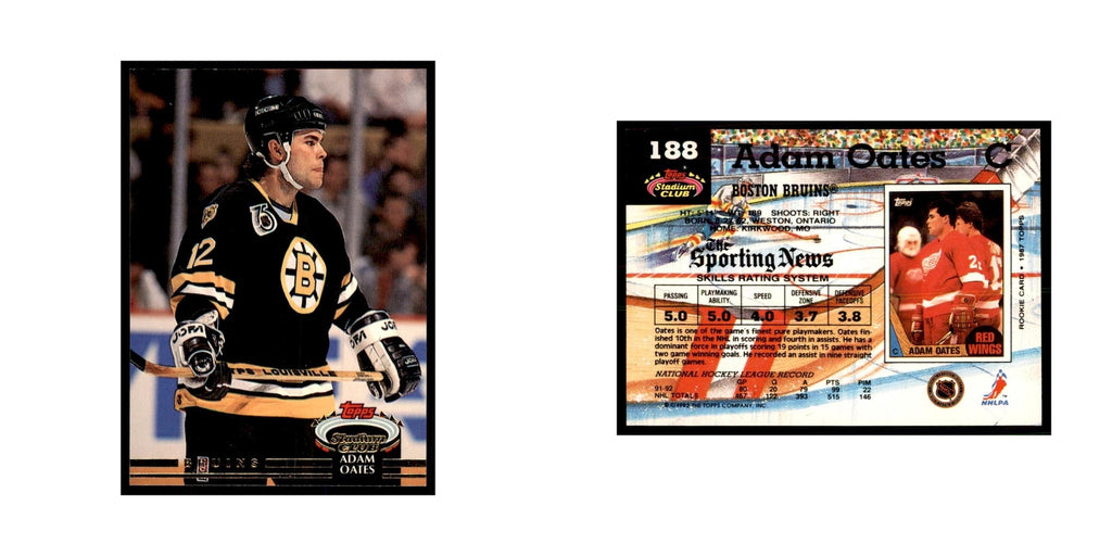 1992 Stadium Club Adam Oates Hockey Cards #188
