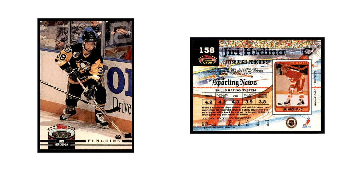 1992 Stadium Club Jiri Hrdina Hockey Cards #158