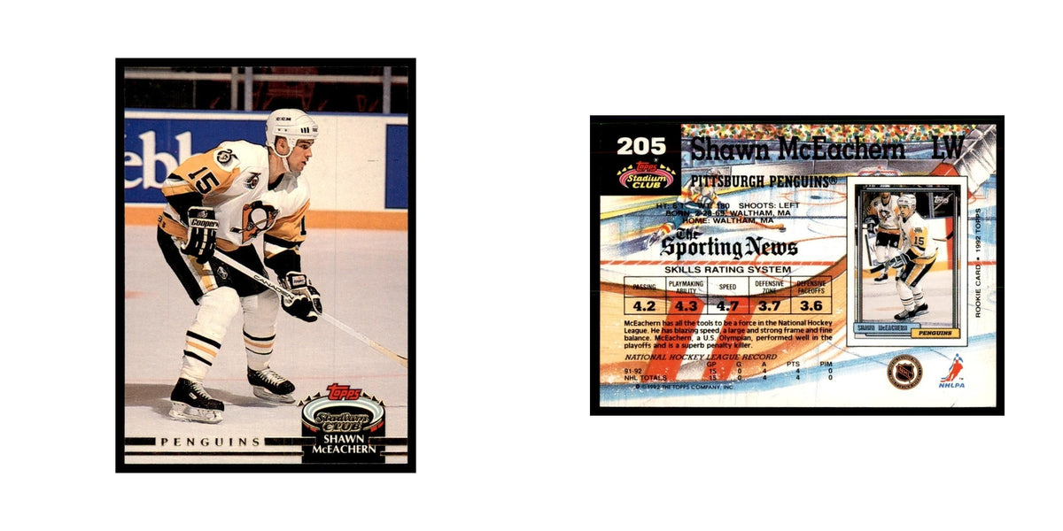 1992 Stadium Club Shawn McEachern Hockey Cards #205