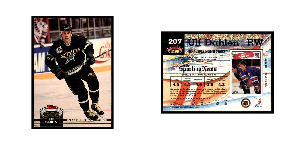 1992 Stadium Club Ulf Dahlen Hockey Cards #207