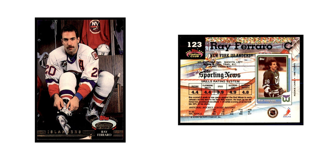 1992 Stadium Club Ray Ferraro Hockey Cards #123