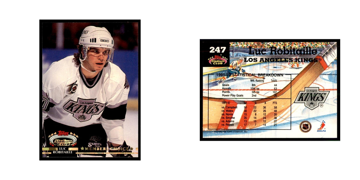 1992 Stadium Club Luc Robitaille Hockey Cards #247