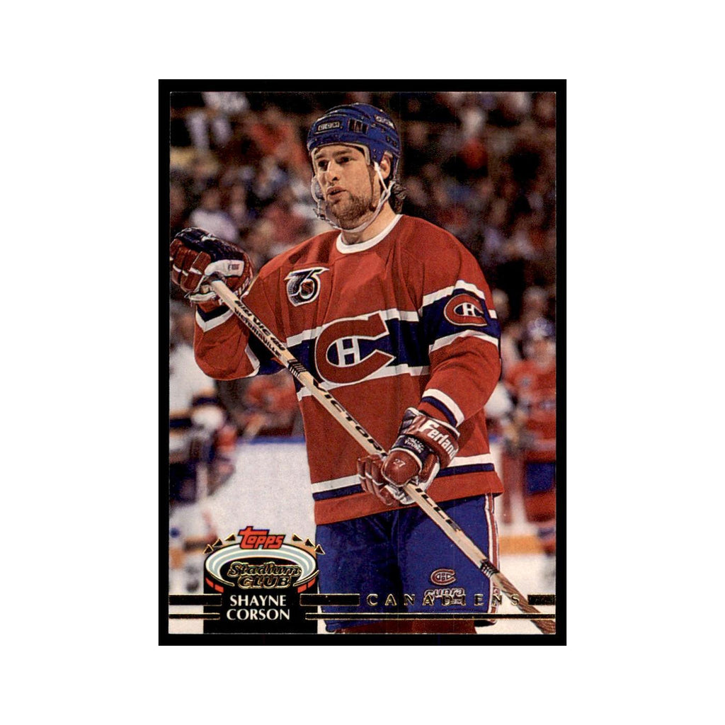 1992 Stadium Club Shayne Corson Hockey Cards #221