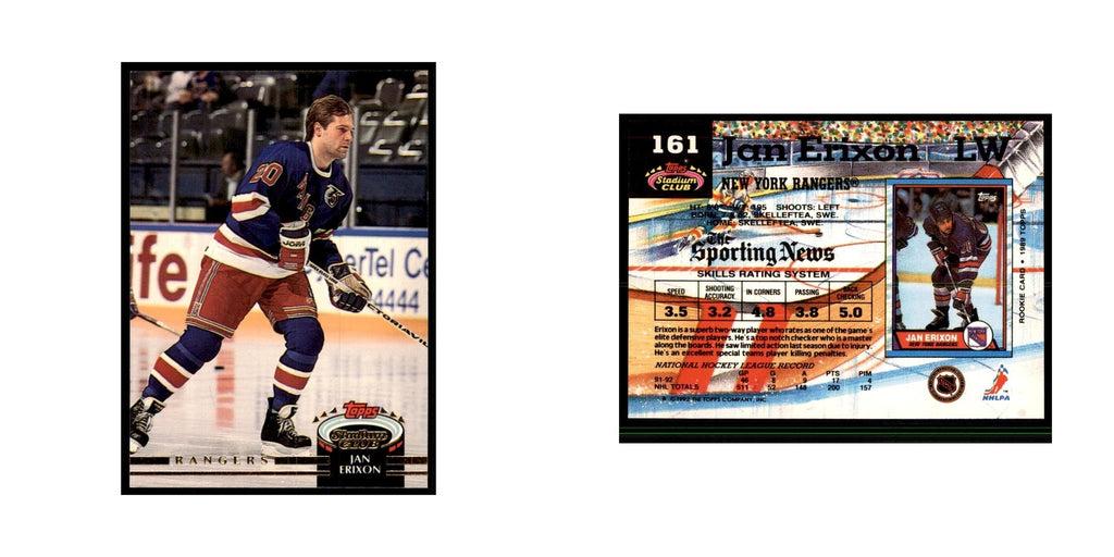 1992 Stadium Club Jan Erixon Hockey Cards #161