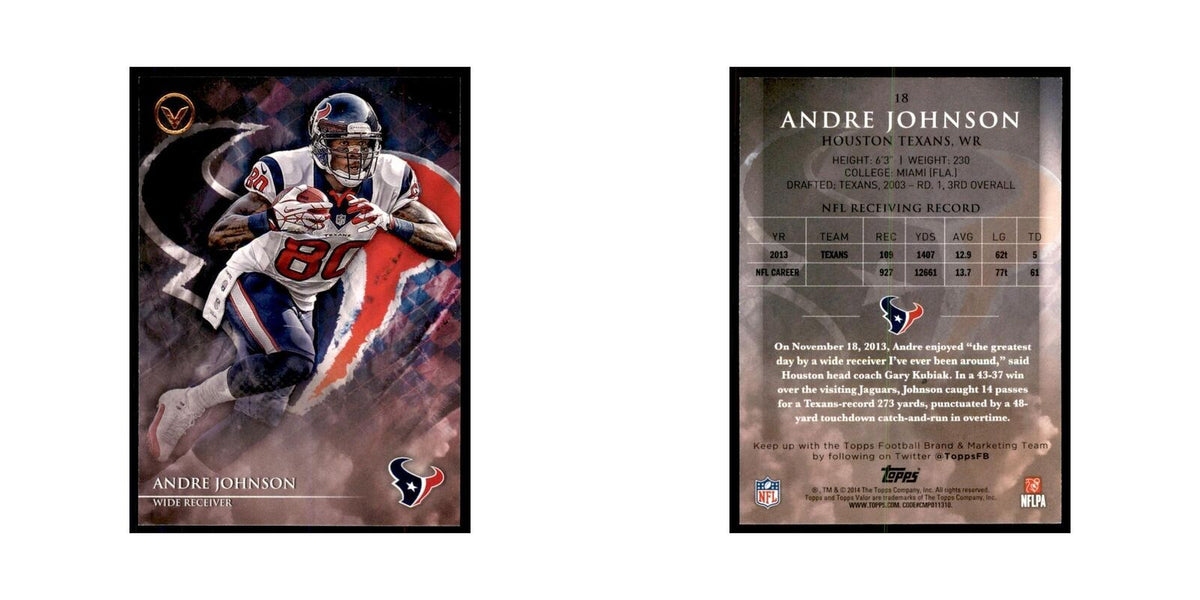 2014 Topps Valor Andre Johnson Football Cards #18