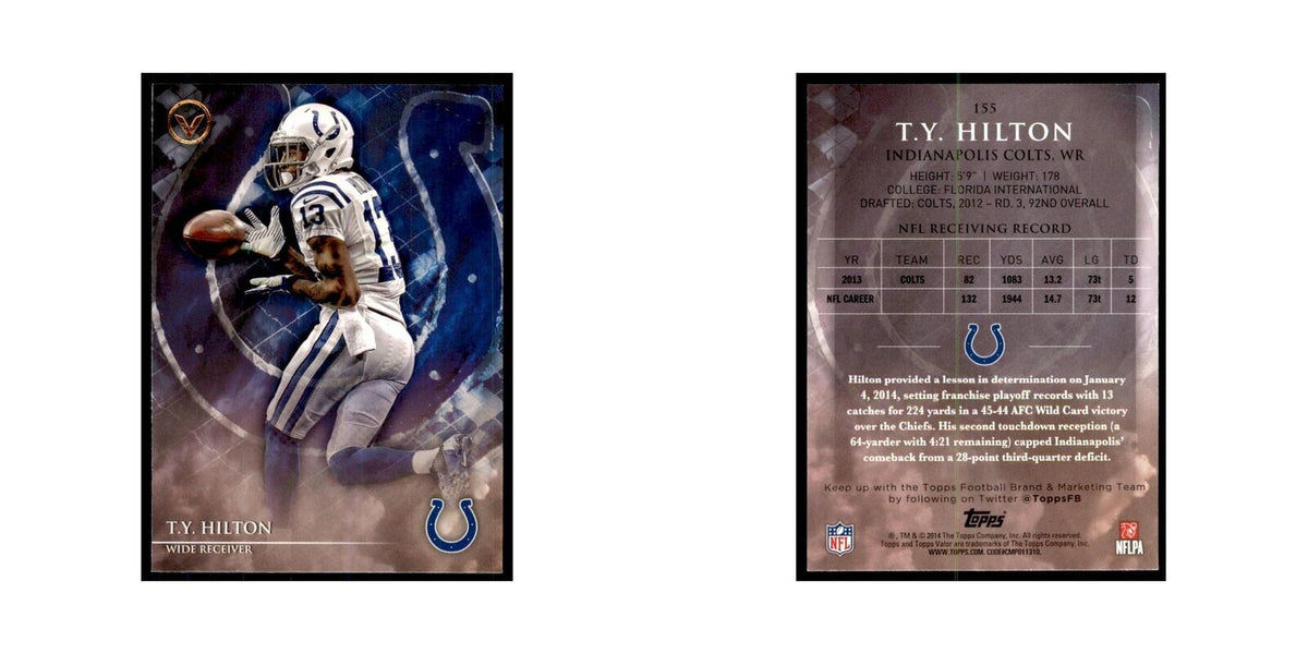 2014 Topps Valor T.Y. Hilton Football Cards #155