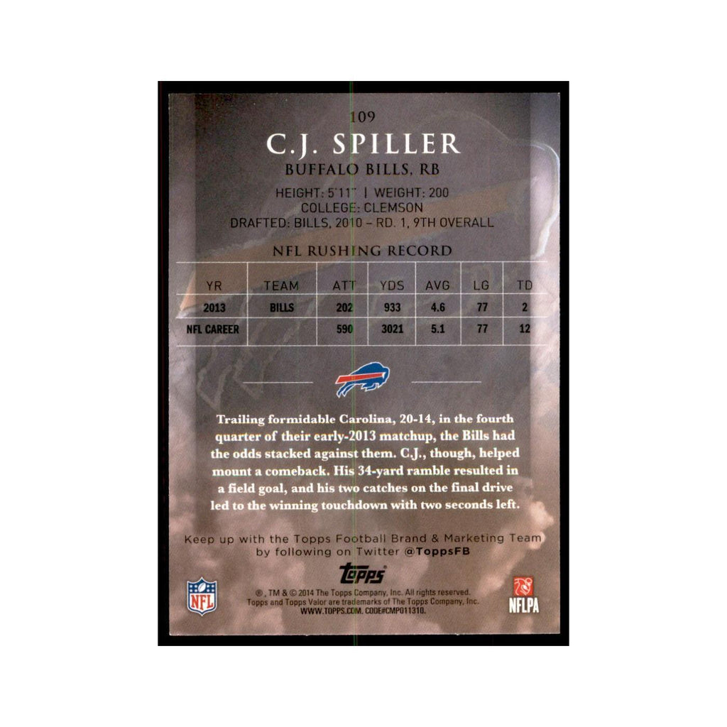 2014 Topps Valor C.J. Spiller Football Cards #109