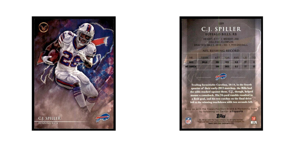 2014 Topps Valor C.J. Spiller Football Cards #109