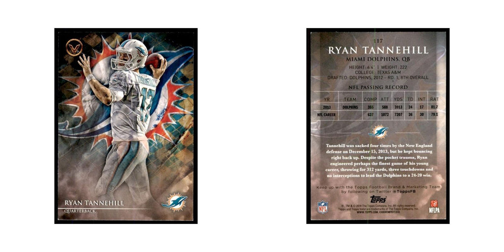 2014 Topps Valor Ryan Tannehill Football Cards #117