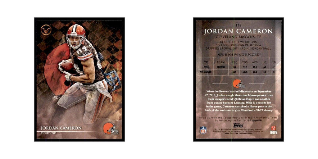 2014 Topps Valor Jordan Cameron Football Cards #178