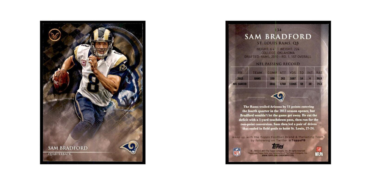 2014 Topps Valor Sam Bradford Football Cards #134