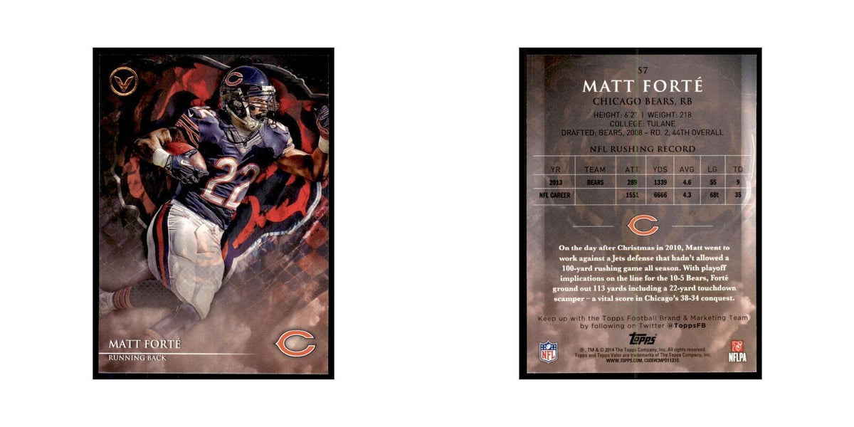 2014 Topps Valor Matt Forte Football Cards #57