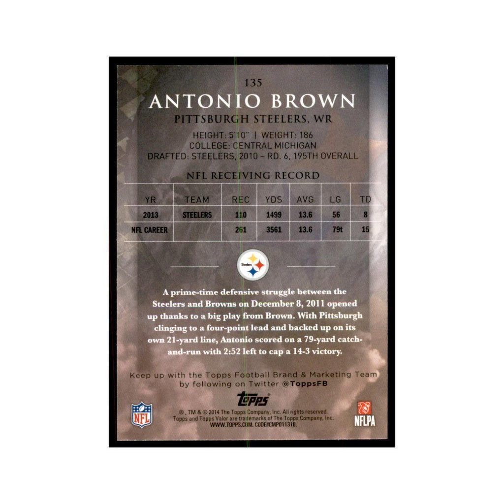 2014 Topps Valor Antonio Brown Football Cards #135