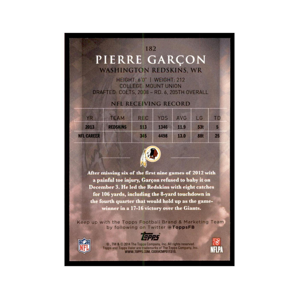 2014 Topps Valor Pierre Garcon Football Cards #182