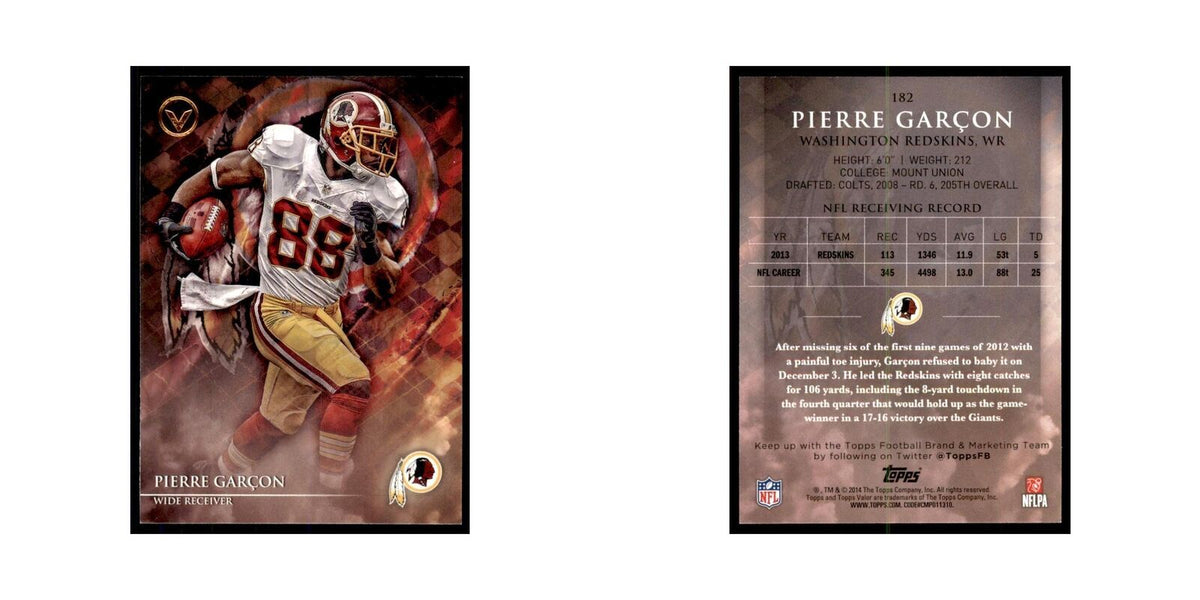 2014 Topps Valor Pierre Garcon Football Cards #182