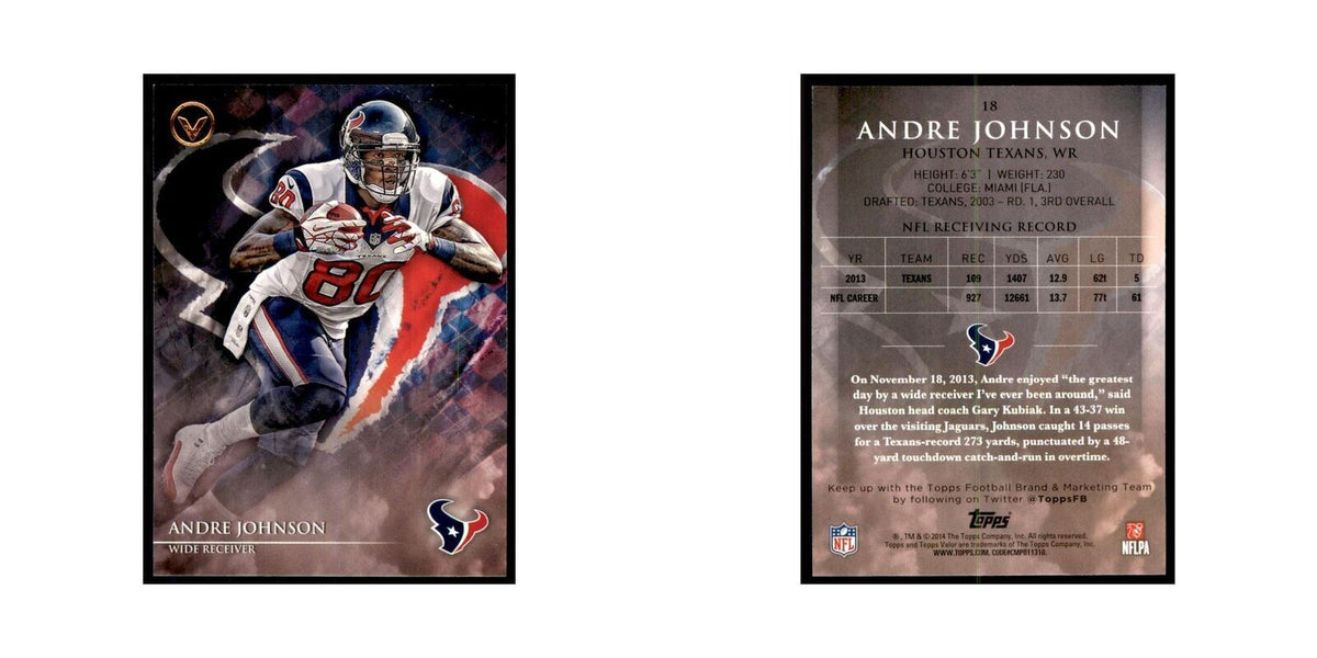 2014 Topps Valor Andre Johnson Football Cards #18