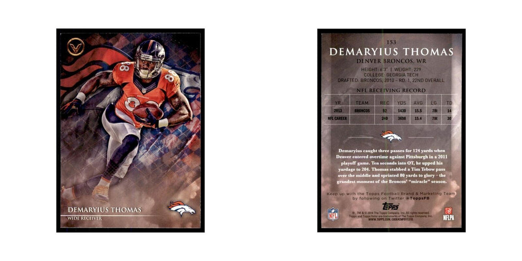 2014 Topps Valor Demaryius Thomas Football Cards #153