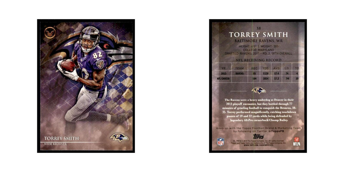2014 Topps Valor Torrey Smith Football Cards #58