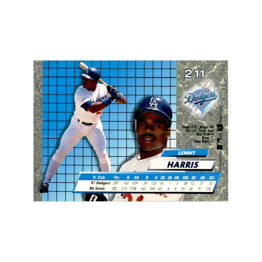 1992 Fleer Ultra Lenny Harris Baseball Cards #211