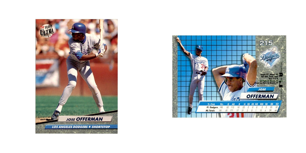 1992 Fleer Ultra Jose Offerman Baseball Cards #215