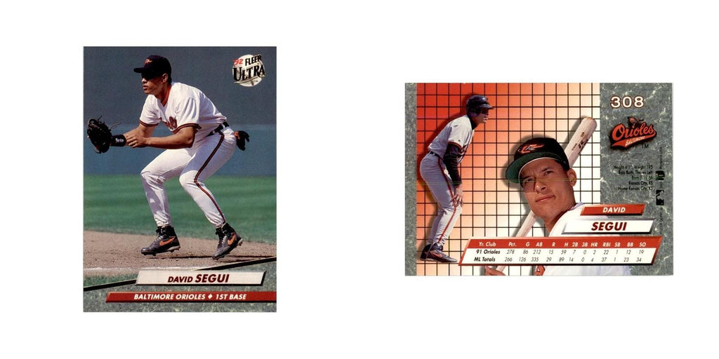 1992 Fleer Ultra David Segui Baseball Cards #308