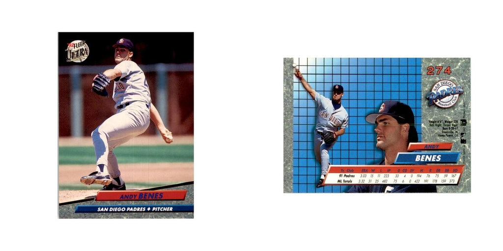 1992 Fleer Ultra Andy Benes Baseball Cards #274