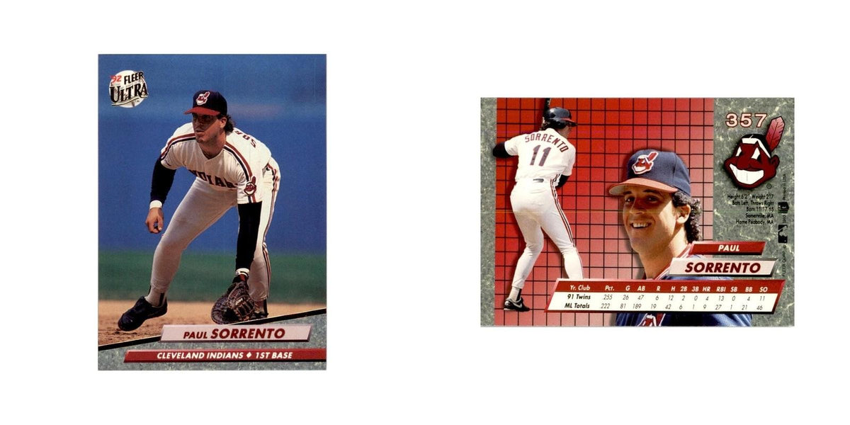 1992 Fleer Ultra Paul Sorrento Baseball Cards #357