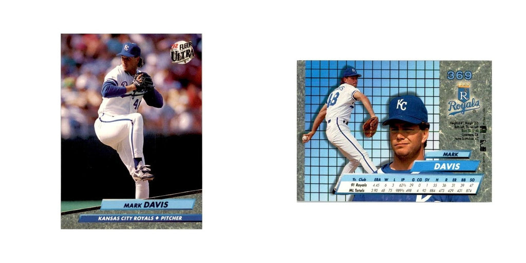 1992 Fleer Ultra Mark Davis Baseball Cards #369
