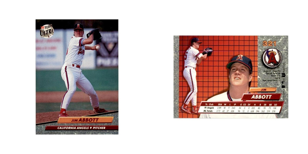 1992 Fleer Ultra Jim Abbott Baseball Cards #321