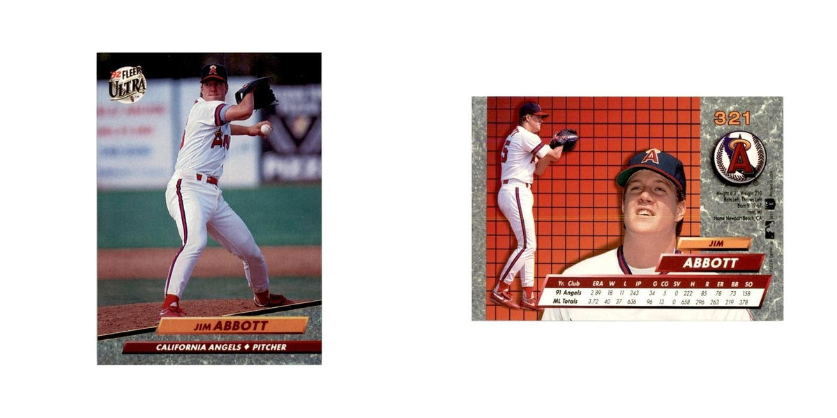 1992 Fleer Ultra Jim Abbott Baseball Cards #321
