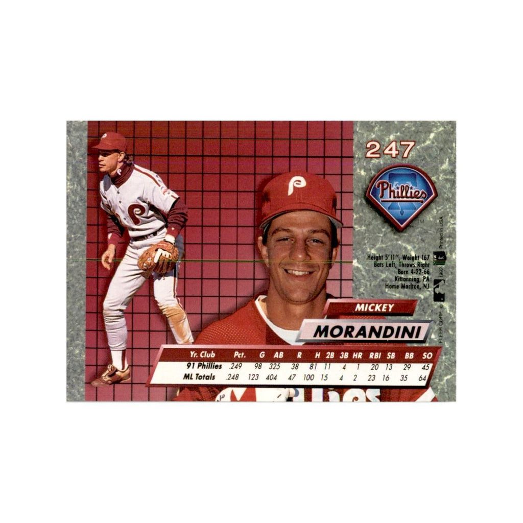 1992 Fleer Ultra Mickey Morandini Baseball Cards #247