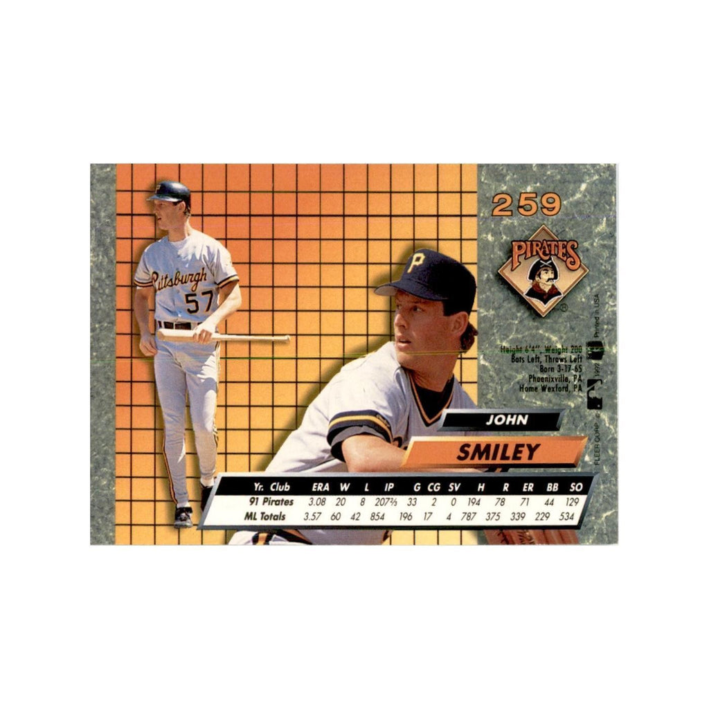 1992 Fleer Ultra John Smiley Baseball Cards #259