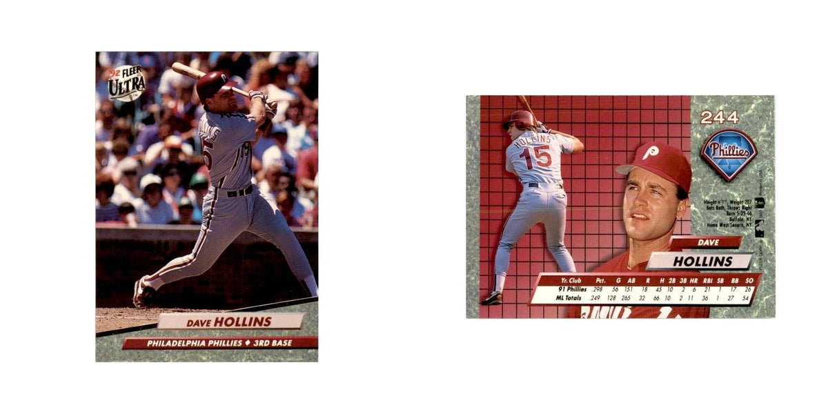 1992 Fleer Ultra Dave Hollins Baseball Cards #244
