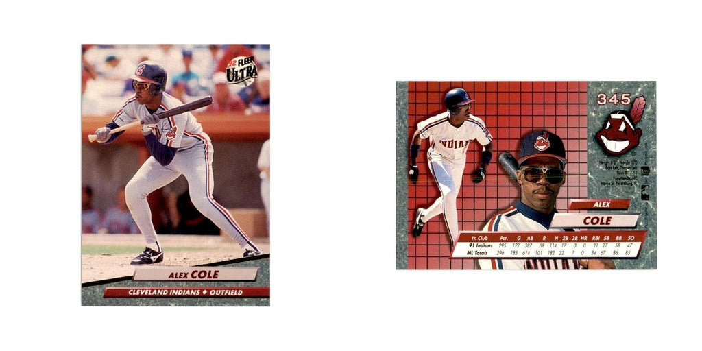 1992 Fleer Ultra Alex Cole Baseball Cards #345