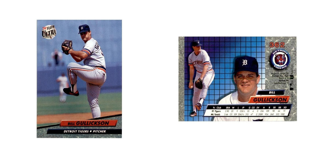 1992 Fleer Ultra Bill Gullickson Baseball Cards #362