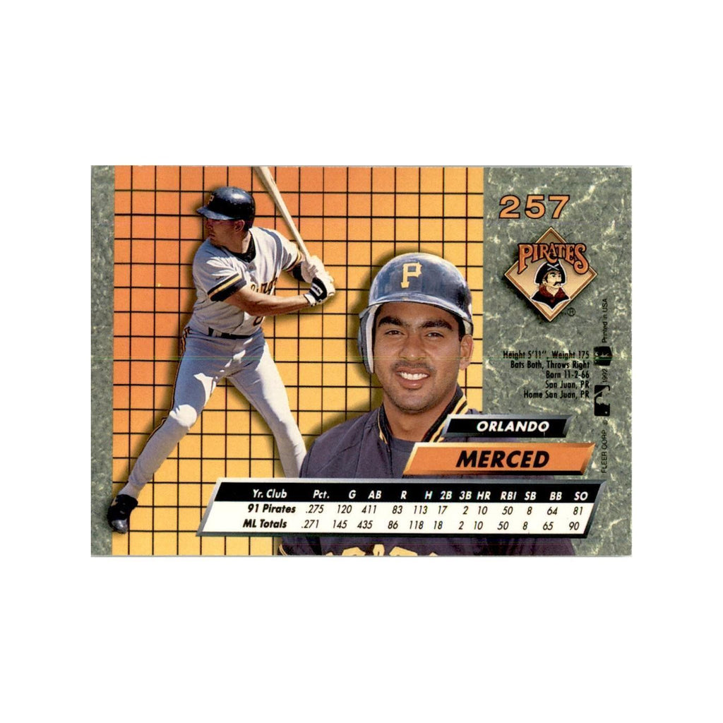 1992 Fleer Ultra Orlando Merced Baseball Cards #257