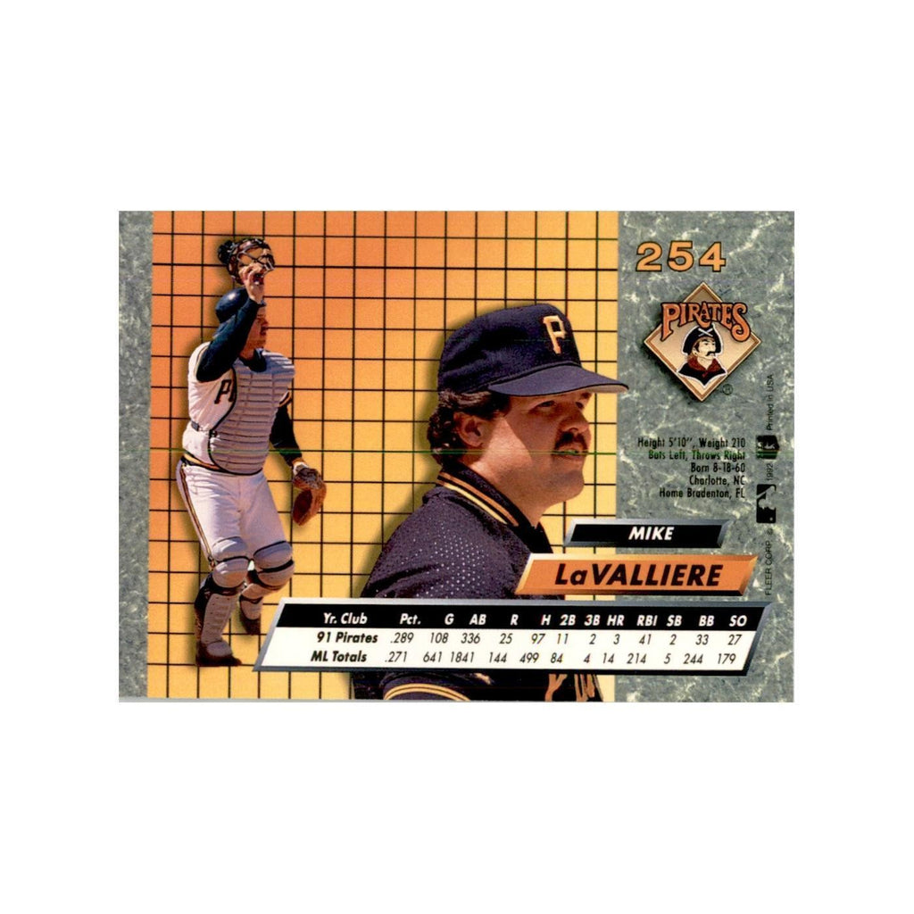 1992 Fleer Ultra Mike LaValliere Baseball Cards #254