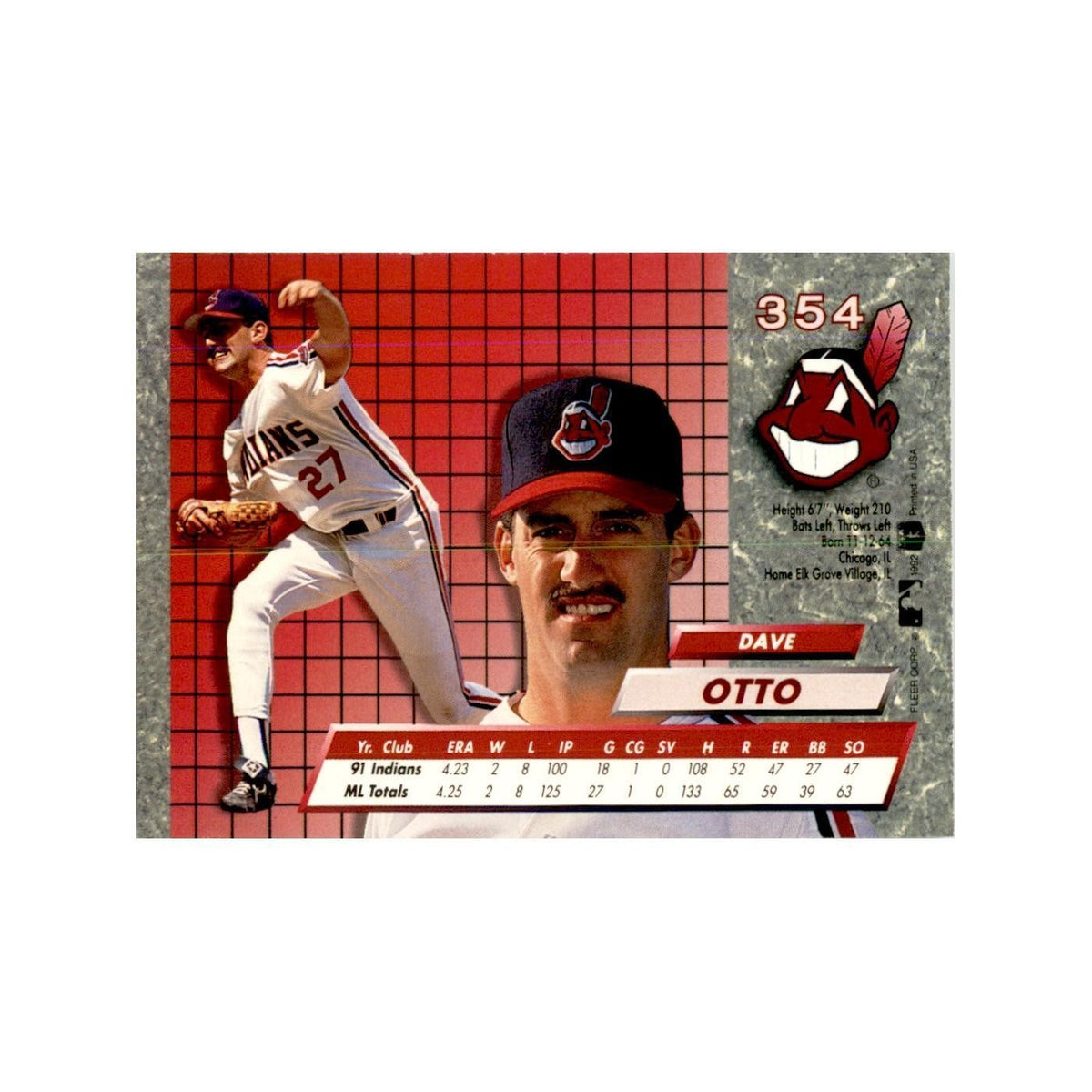 1992 Fleer Ultra Dave Otto Baseball Cards #354