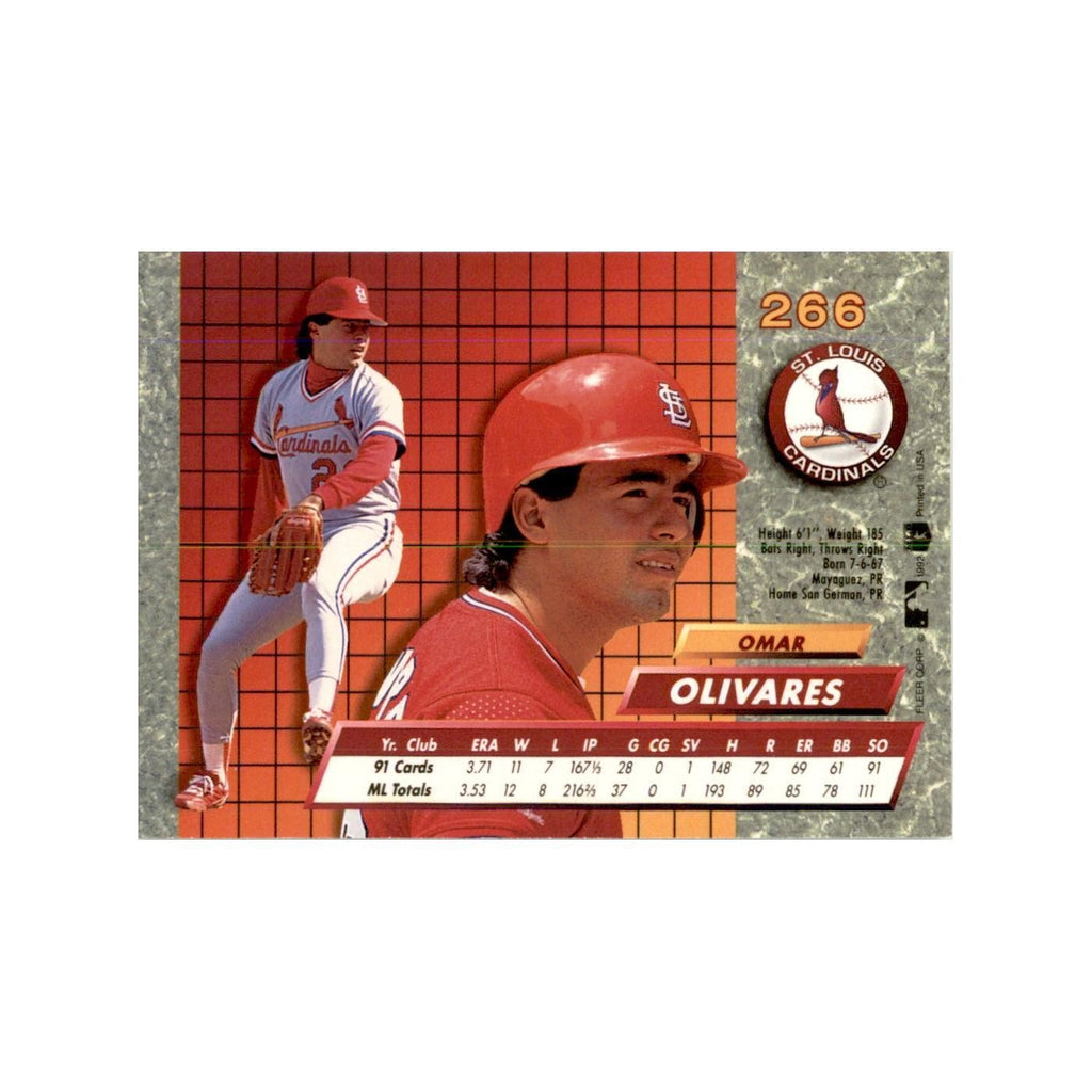 1992 Fleer Ultra Omar Olivares Baseball Cards #266