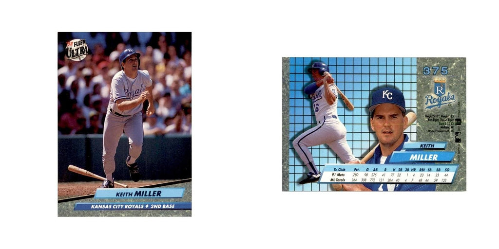 1992 Fleer Ultra Keith Miller Baseball Cards #375