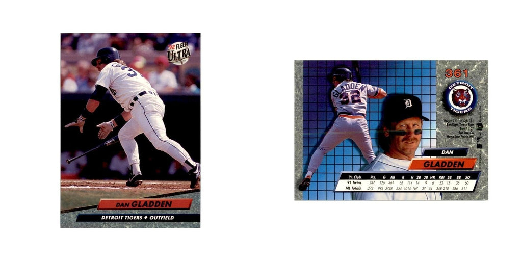 1992 Fleer Ultra Dan Gladden Baseball Cards #361